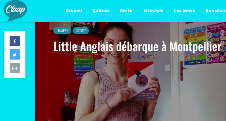 Claap.fr parle de Little Anglais Montpellier