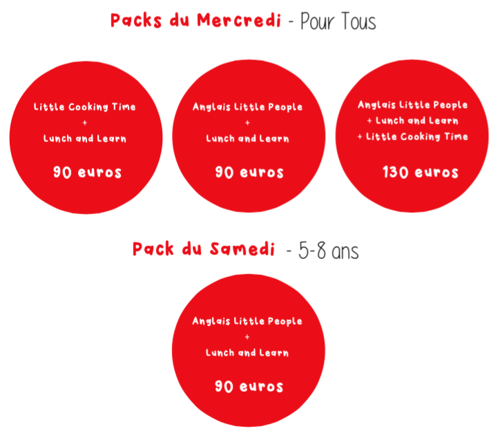 Tarifs 2021-2022 - Pack Mensuels Little Anglais Montpellier