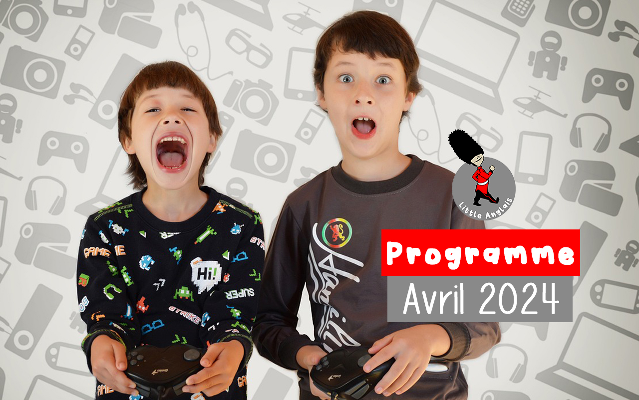 Programme Avril 2024 Lorient Bretagne Ateliers et cours anglais enfants et adolescents 2-17 ans