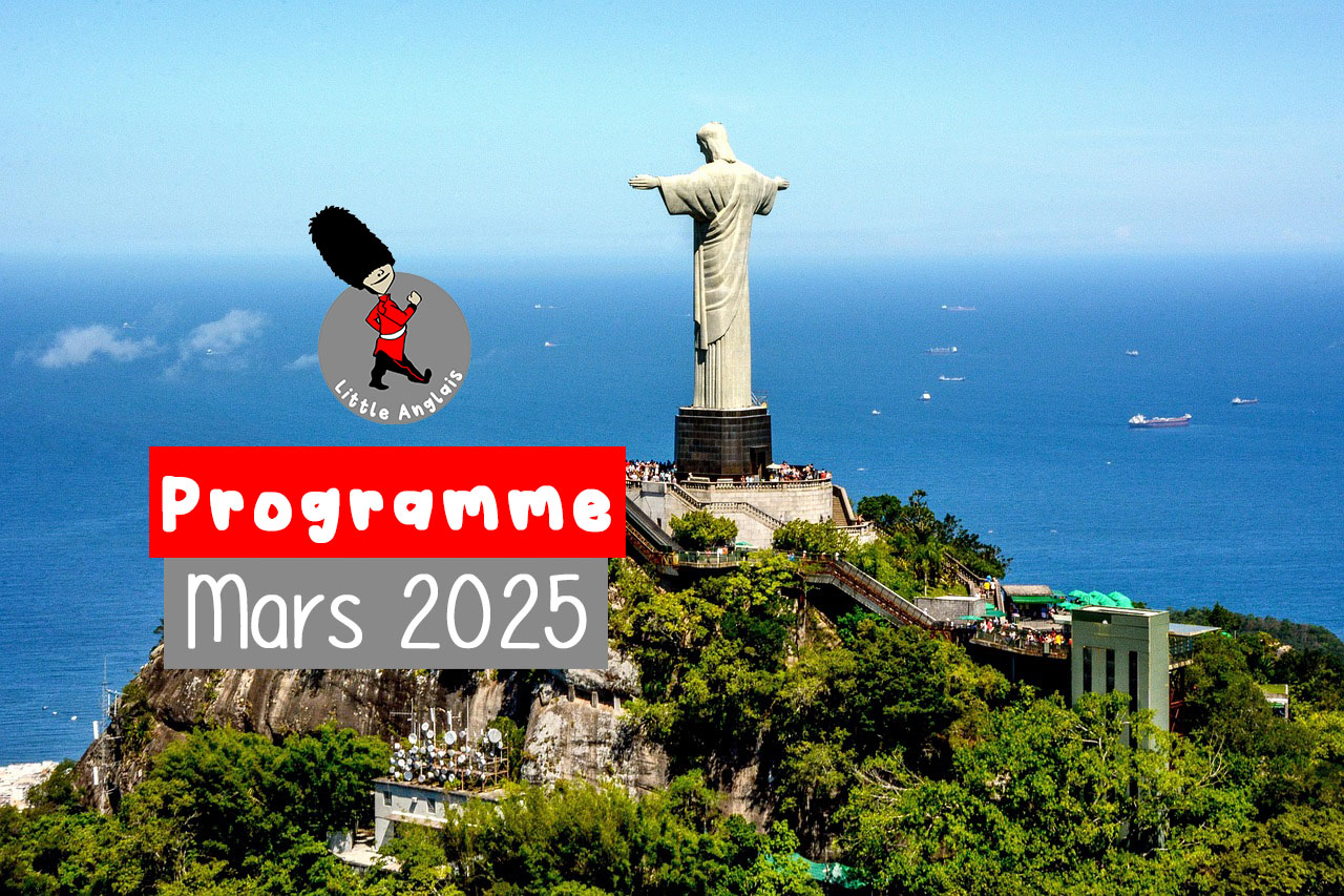 Programme Mars 2025 ateliers et cours tout en anglais Little Anglais Lorient